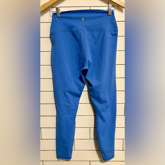 Spiritual Gangster Women's Blue Rib High-Waisted 7/8 Legging Pants M - Picture 5 of 6
